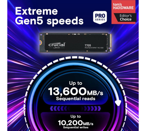 Твердотельный накопитель Crucial T705, 1TB, M.2(22x80mm)