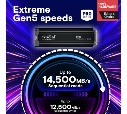 Твердотельный накопитель Crucial T705, 2TB, M.2(22x80mm)