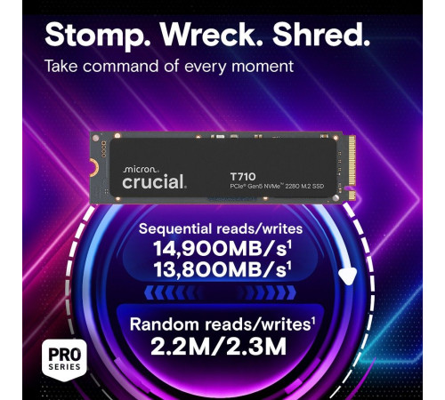 Твердотельный накопитель Crucial T710, 1TB, M.2(22x80mm)