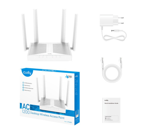 Точка доступа Wi-Fi CUDY AP1300D, белый