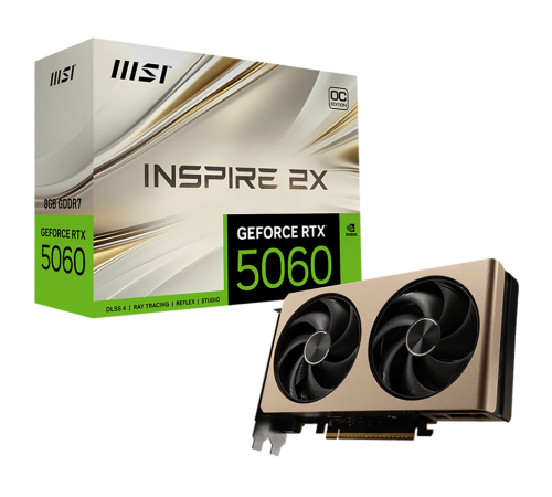 Видеокарта MSI RTX5060 INSPIRE 2X OC 8GB, GDDR7/128bit