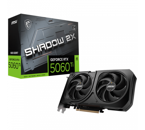 Видеокарта MSI RTX5060Ti SHADOW 2X PLUS 8GB, GDDR7/128-bit