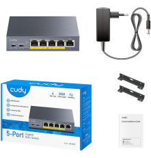 Коммутатор CUDY  GS105P, черный