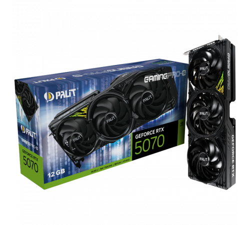 Видеокарта Palit RTX5070 GAMINGPRO-S 12GB, GDDR7/192-bit