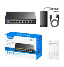 Коммутатор CUDY GS1008P, черный