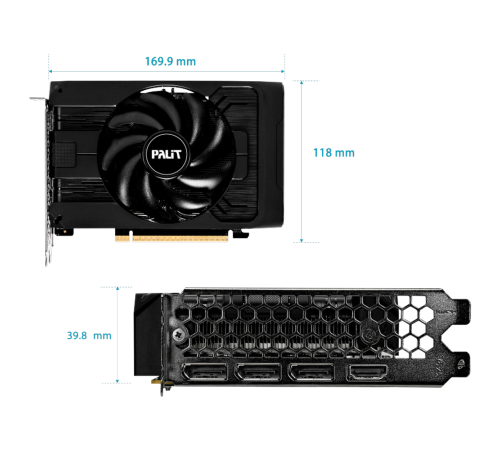 Видеокарта Palit RTX5050 STORMX OC 8GB, GDDR6/128-bit