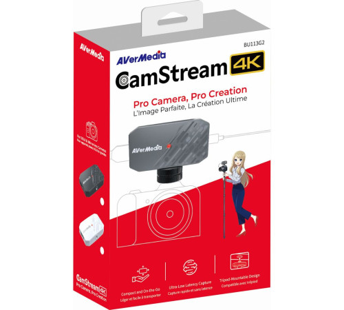 Устройство видеозахвата внешнее AVER Media CamStream 4K, серый