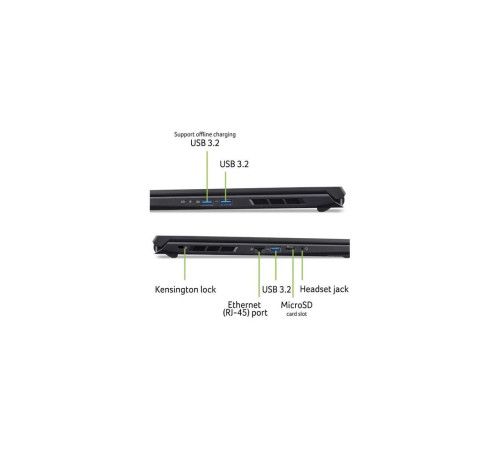 Ноутбук Acer Nitro V 17 AI ANV17-41-R9Q9 AMD Ryzen 7 260/16Gb/SSD1Tb/RTX5060 8Gb/17.3"/IPS/QHD/2560x1440/165Hz/NoOS/черный