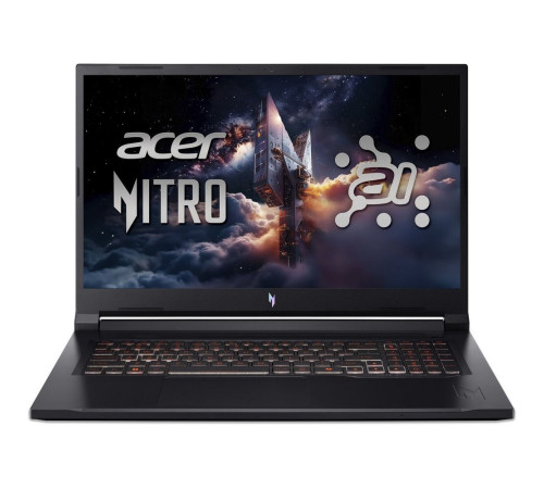 Ноутбук Acer Nitro V 17 AI ANV17-41-R9Q9 AMD Ryzen 7 260/16Gb/SSD1Tb/RTX5060 8Gb/17.3"/IPS/QHD/2560x1440/165Hz/NoOS/черный