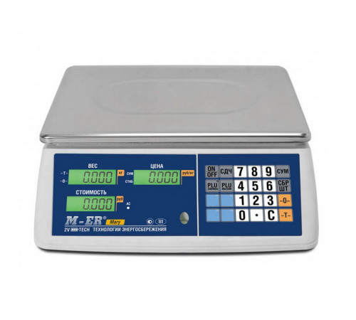 Торговые настольные весы M-ER 223 AC-15.2 "Mary" LCD, 15 кг, белые