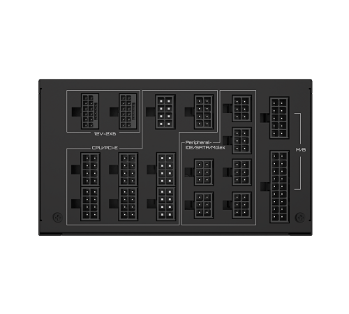 Блок питания 1600 Вт Gigabyte UD1600PM PG5 AI TOP, черный