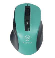 Мышь беспроводная Raskat M020W, зеленый/черный