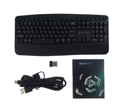Клавиатура беспроводная Raskat K006, USB, Bluetooth, черный