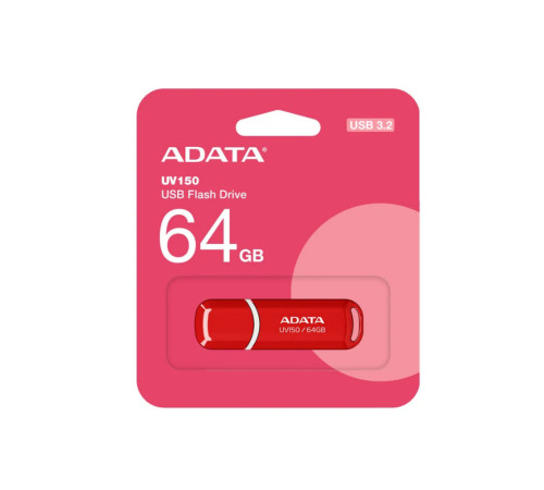 USB накопитель 64GB ADATA UV150 USB 3.0, красный