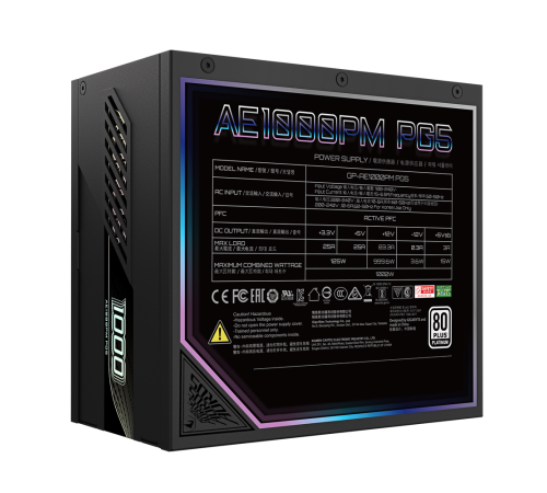 Блок питания 1000 Вт Gigabyte AE1000PM PG5, черный
