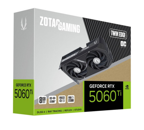 Видеокарта Zotac RTX5060Ti TWIN EDGE OC 8GB, GDDR7/128-bit