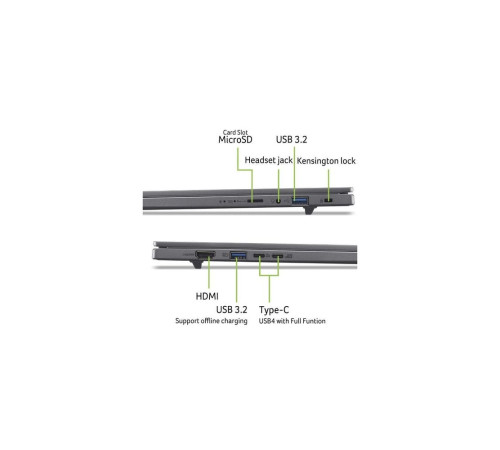 Ноутбук Acer Aspire 16 AI A16-61M-R4BE AMD Ryzen AI 5 330/16Gb/SSD512Gb/16"/IPS/WUXGA/1920x1200/120Hz/NoOS/серый