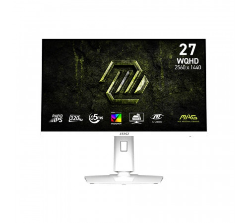 Монитор 27" MSI MAG 274QRFW X32  Rapid IPS, 2560x1440, 320Hz, 0,5ms, 400сd/m, 1000:1, HDR10 | 2xHDMI(2.1), DP(1.4a) | HAS, Pivot, Swivel, InPSU, Vesa 100, White