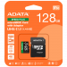 Карта памяти  microSDXC 128GB ADATA Speed Plus UHS-I U3/V30/A2, up to 180/160 MB/s, Durable (Water-/Shock-/X-Ray-Proof)