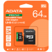 Карта памяти microSDXC 64GB ADATA Speed Plus UHS-I U3/V30/A2, up to 180/160 MB/s, Durable (Water-/Shock-/X-Ray-Proof)