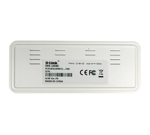 Коммутатор D-Link DES-1008C/F6/E, белый