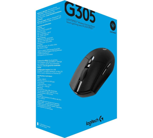 Мышь беспроводная игровая Logitech G305 LIGHTSPEED, черный