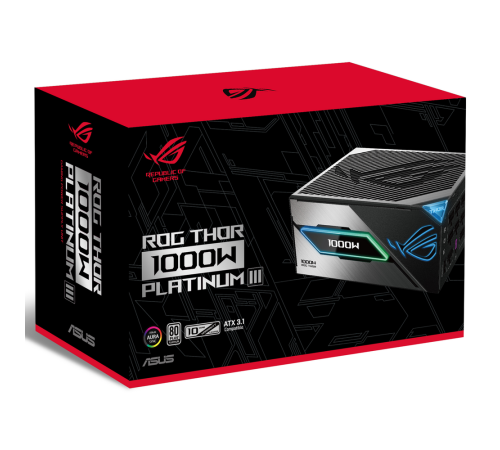 Блок питания 1000 Вт ASUS ROG THOR 1000P3 GAMING, черный