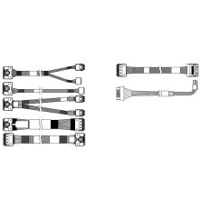 Комплект кабелей для дискового контроллера Lenovo ThinkSystem SR650 V3 2.5" Chassis Front BP2 SAS/SATA