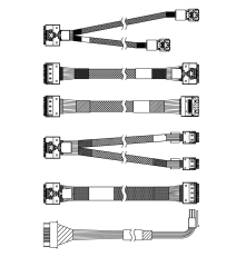 Комплект кабелей для дискового контроллера Lenovo ThinkSystem SR650 V3 2.5" Chassis Front BP1 SAS/SATA