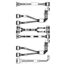 Комплект кабелей для дискового контроллера Lenovo ThinkSystem SR650 V3 2.5" Chassis Front BP3 NVMe