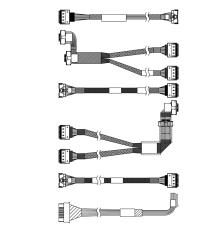 Комплект кабелей для дискового контроллера Lenovo ThinkSystem SR650 V3 2.5" Chassis Front BP1 NVMe