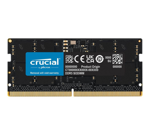 Модуль памяти 16GB Crucial DDR5 4800 SO DIMM Basics Laptop Memory Non-ECC, CL40, 1.1V, SRx8, RTL