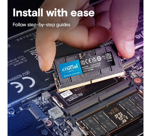 Модуль памяти 16GB Crucial DDR5 4800 SO DIMM Basics Laptop Memory Non-ECC, CL40, 1.1V, SRx8, RTL