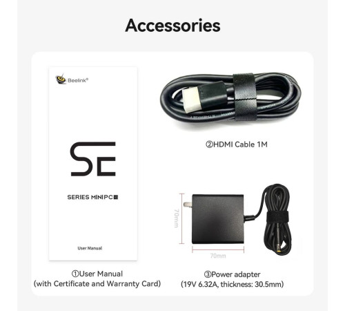 Мини-компьютер Beelink BL/SER9/255/32G/1TB/серый