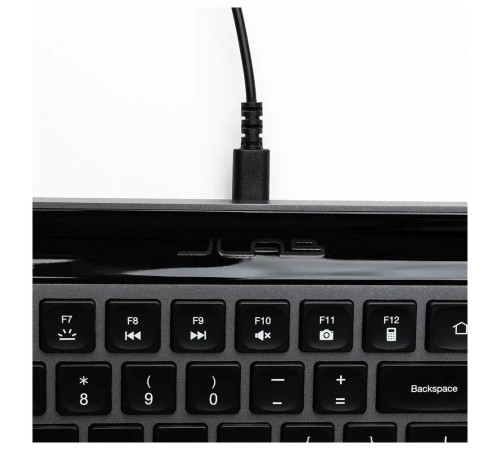 Клавиатура беспроводная Jlab Epic, c функцией подзарядки, USB, черный/серый