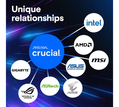 Модуль памяти 16GB Crucial DDR5 5600 UDIMM Pro Black Desktop Memory Non-ECC, CL46, 1.1V, SRx8, RTL