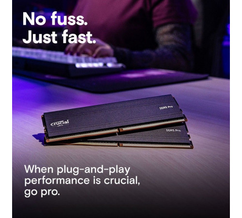 Модуль памяти 16GB Crucial DDR5 5600 UDIMM Pro Black Desktop Memory Non-ECC, CL46, 1.1V, SRx8, RTL