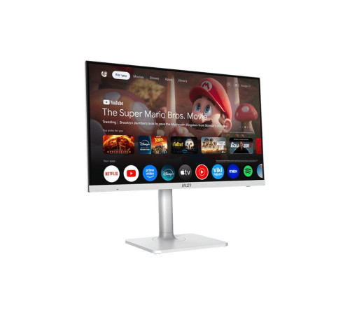 Монитор 27" MSI Modern MD272UPSW White (Smart, IPS, 3840x2160, HDMI+DP+Type C (65W), USB Hub, WiFi, LAN, 4 ms, 178°/178°, 300 cd/m, 1000:1, 60Hz, Spk, Pivot)