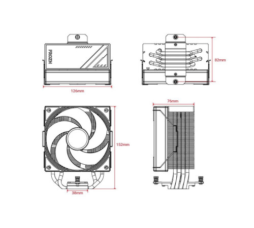 Вентилятор для процессора ID-Cooling FROZN A410 SE, черный