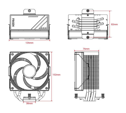 Вентилятор для процессора ID-Cooling FROZN A410 SE ARGB, черный