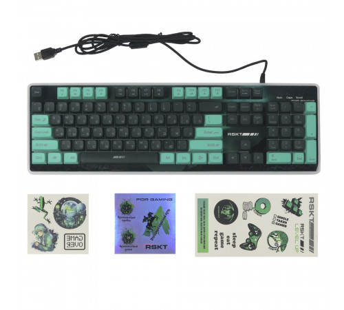 Клавиатура проводная игровая Raskat KG002, USB, черный