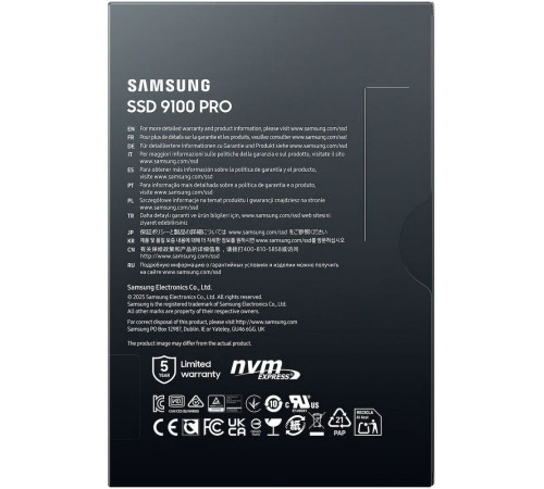 Твердотельный накопитель Samsung 9100 PRO Black, 8TB, M.2(22x80mm)