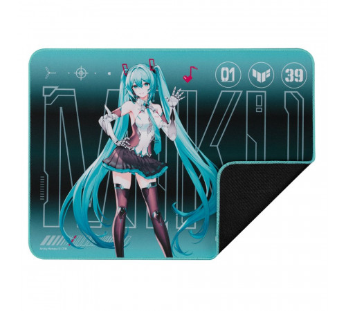 Коврик для мыши игровой ASUS NC19 TUF GAMING P1 HATSUNE MIKU EDITION, черный
