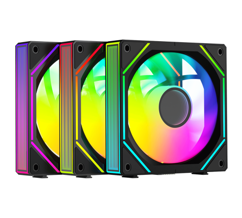 Вентилятор для корпуса Ocypus Gamma F12 UNI BK ARGB, черный (комплект 3 шт.)