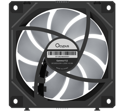 Вентилятор для корпуса Ocypus Gamma F12 UNI BK ARGB, черный (комплект 3 шт.)