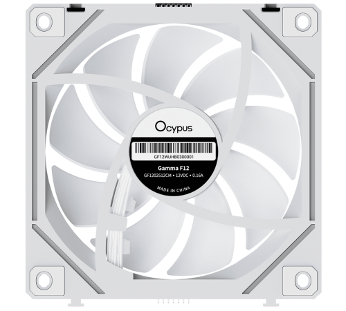 Вентилятор для корпуса Ocypus Gamma F12 UNI WH ARGB, белый (комплект 3 шт.)