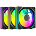 Вентилятор для корпуса Ocypus Gamma F12 UNI BK ARGB REVERSE BLADE, черный (комплект 3 шт.)