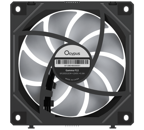 Вентилятор для корпуса Ocypus Gamma F12 UNI BK ARGB REVERSE BLADE, черный (комплект 3 шт.)