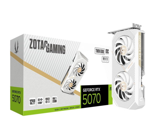 Видеокарта Zotac RTX5070 TWIN EDGE OC WHITE ED 12GB, GDDR7/192-bit