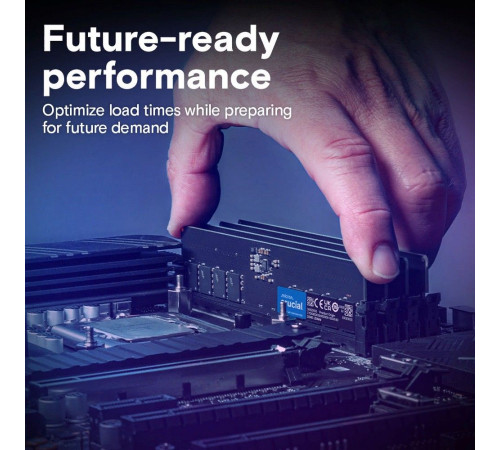 Модуль памяти Crucial 2*16 GB (KIT)  Crucial DDR5 4800 DIMM Classic Desktop Non-ECC, CL40, 1.1V, SRx8,